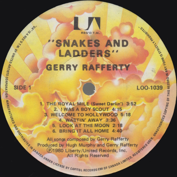 Gerry Rafferty – Snakes And Ladders (Used vinyl)