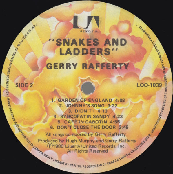 Gerry Rafferty – Snakes And Ladders (Used vinyl)