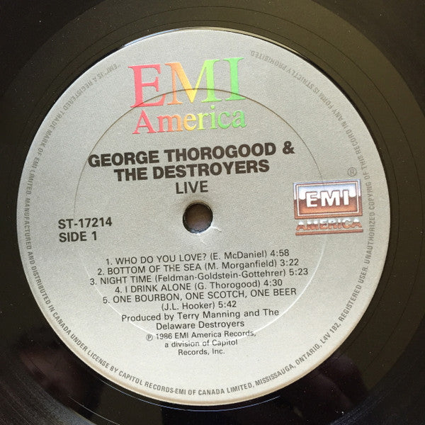George Thorogood & The Destroyers – Live (Used vinyl)