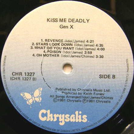 Gen X – Kiss Me Deadly (Used vinyl)