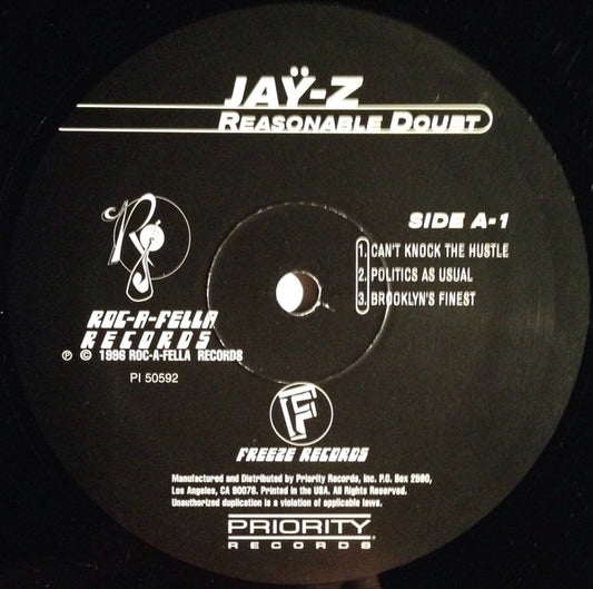 Jaÿ-Z – Reasonable Doubt (Used vinyl)