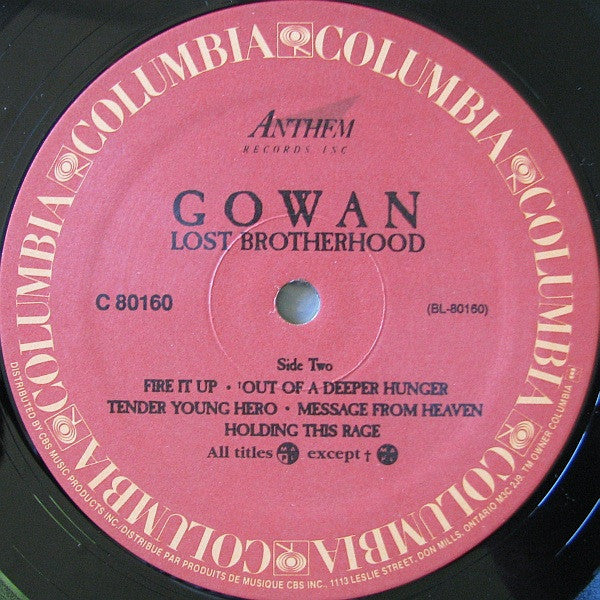 Gowan – Lost Brotherhood (Used vinyl)