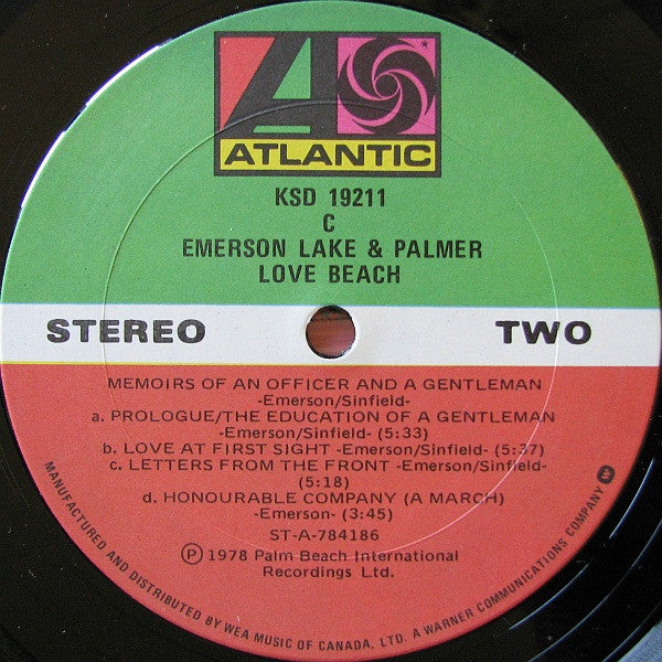 Emerson, Lake & Palmer – Love Beach (Used vinyl)