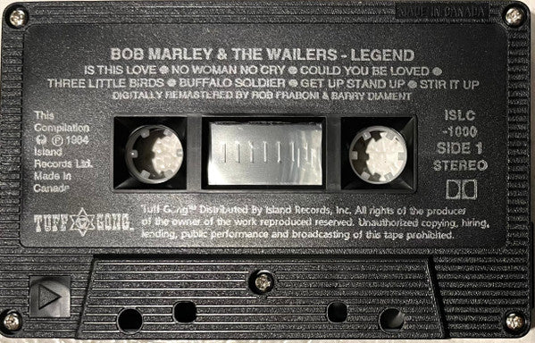 Bob Marley & The Wailers – Legend - The Best Of Bob Marley And The Wailers (Used cassette)