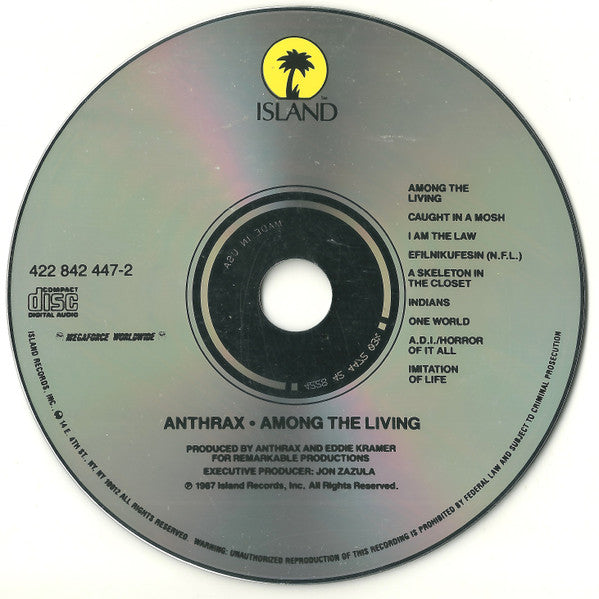 Anthrax – Among The Living - Used CD
