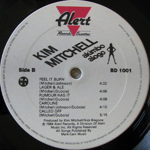 Kim Mitchell – Akimbo Alogo (Used vinyl)