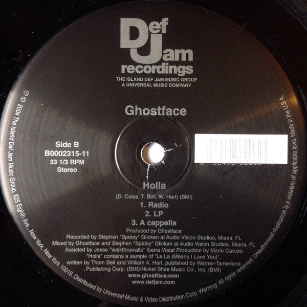 Ghostface – Tush / Holla (Used vinyl)