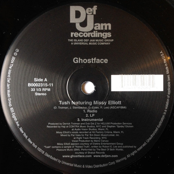 Ghostface – Tush / Holla (Used vinyl)