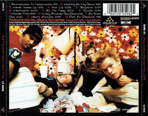 Sum 41 – All Killer No Filler (Used CD)