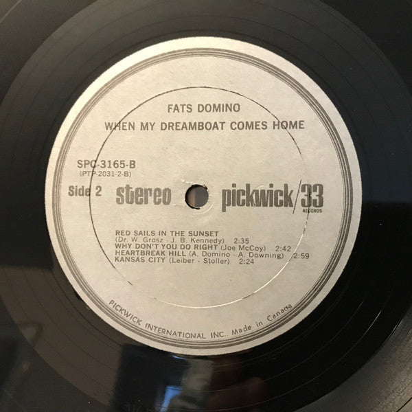 Fats Domino – 2 LP - When My Dreamboat Comes Home / Blueberry Hill (Used vinyl)