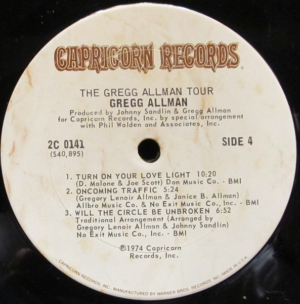 Gregg Allman With Cowboy/Boyer & Talton – The Gregg Allman Tour (Used vinyl)