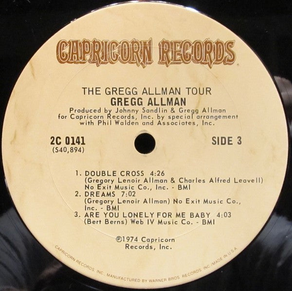 Gregg Allman With Cowboy/Boyer & Talton – The Gregg Allman Tour (Used vinyl)