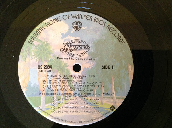 America – History - America's Greatest Hits (Used vinyl)