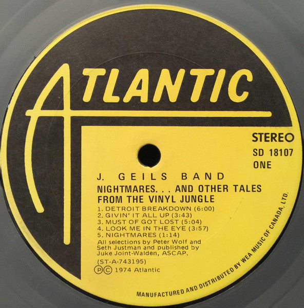 J. Geils Band – Nightmares ...And Other Tales From The Vinyl Jungle (Used vinyl)