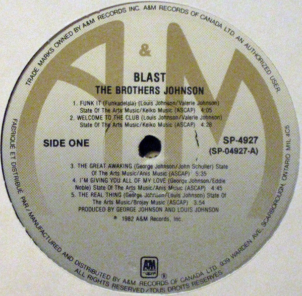 The Brothers Johnson – Blast! (Used vinyl)