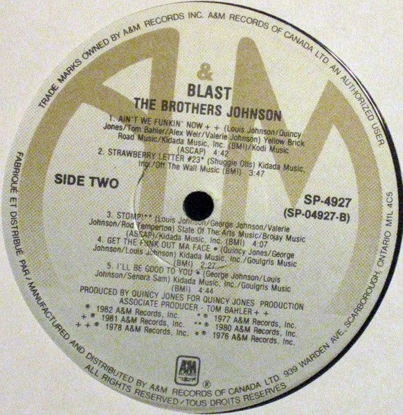 The Brothers Johnson – Blast! (Used vinyl)