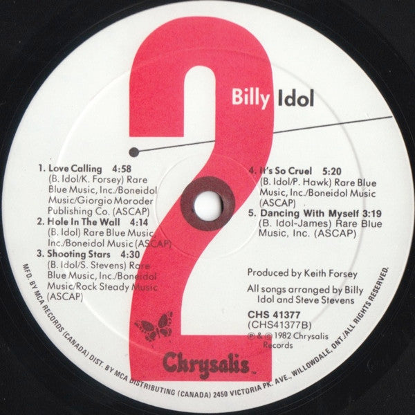 Billy Idol – Billy Idol (Used vinyl)