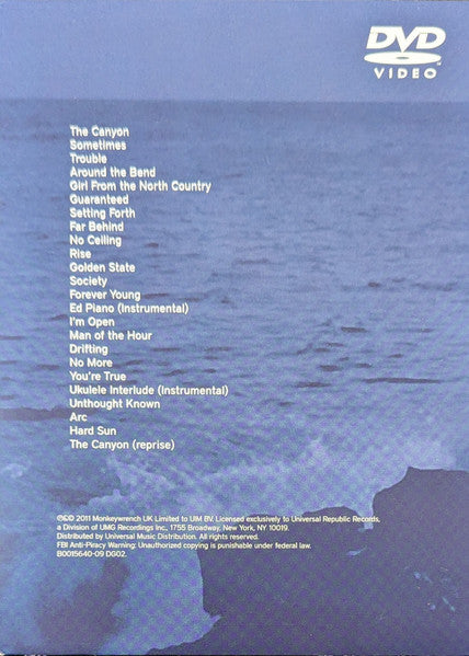 Eddie Vedder – Water On The Road (Used DVD)