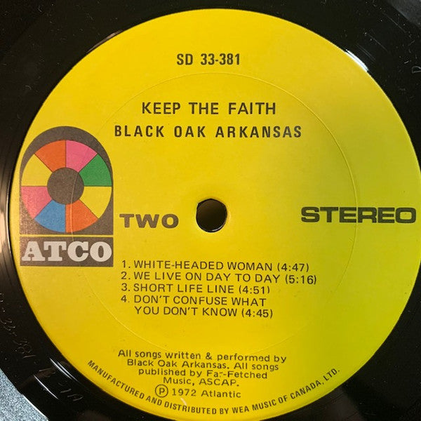 Black Oak Arkansas – Keep The Faith (Used vinyl)