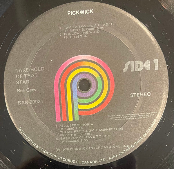 Bee Gees – Take Hold Of That Star (Used vinyl)