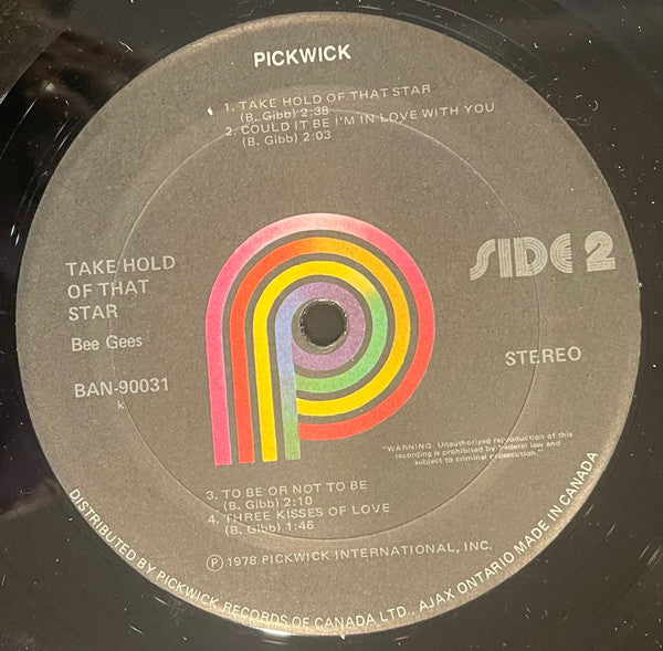 Bee Gees – Take Hold Of That Star (Used vinyl)