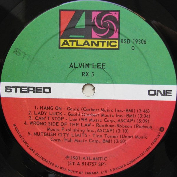 Alvin Lee – RX5 (Used vinyl)