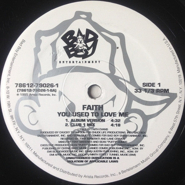 Faith – You Used To Love Me (Used vinyl)