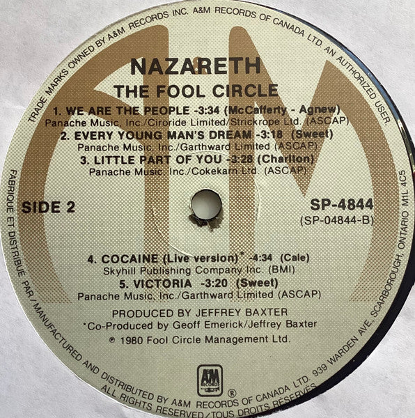 Nazareth – The Fool Circle (Used vinyl)