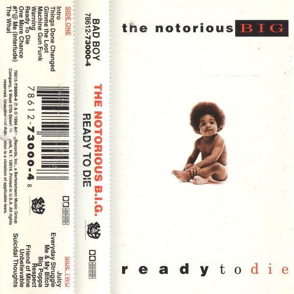 The Notorious B.I.G. – Ready To Die (Used cassette) (No cover)