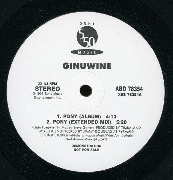 Ginuwine – Pony (Used vinyl)