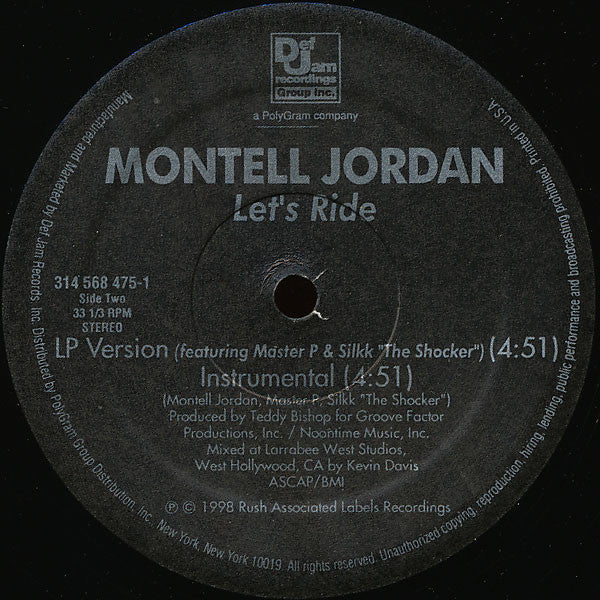 Montell Jordan – Let's Ride (Used vinyl)