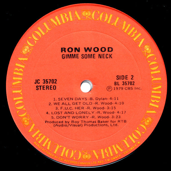 Ron Wood – Gimme Some Neck (Used vinyl)