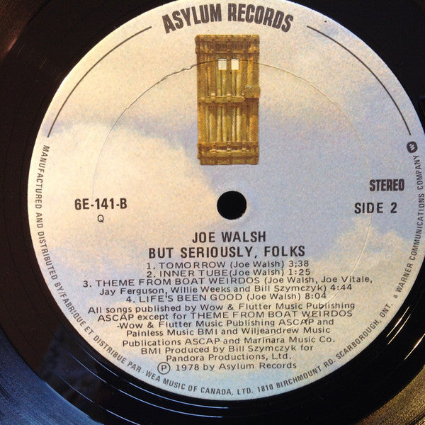 Joe Walsh – "But Seriously, Folks..." (Used vinyl)