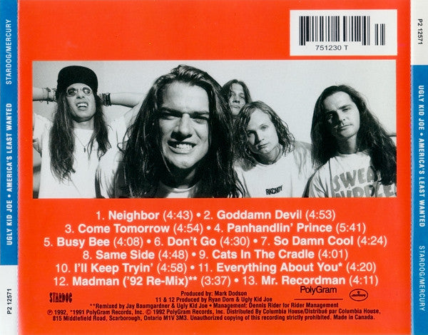 Ugly Kid Joe – America's Least Wanted - Used CD