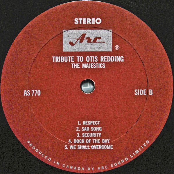 The Majestics – The Soul King Otis Redding - A Tribute (Used vinyl)