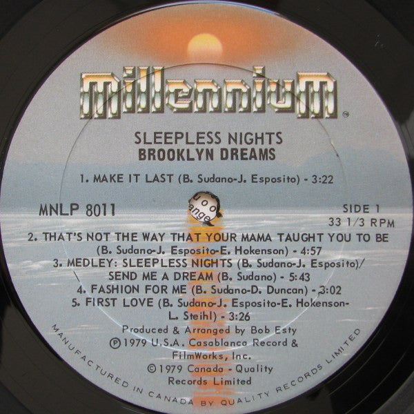 Brooklyn Dreams – Sleepless Nights (Used vinyl)
