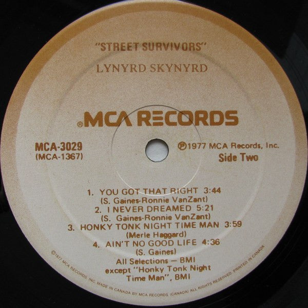 Lynyrd Skynyrd – Street Survivors (Used vinyl)