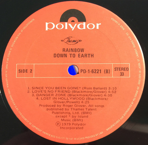Rainbow – Down To Earth (Used vinyl)
