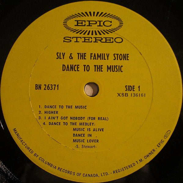 Sly & The Family Stone – Dance To The Music (Used vinyl)