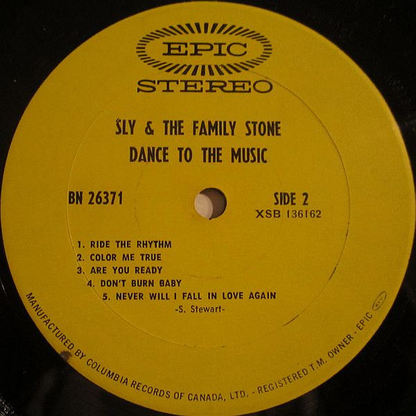 Sly & The Family Stone – Dance To The Music (Used vinyl)