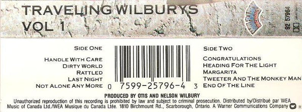 Traveling Wilburys – Volume One (Used Cassette)