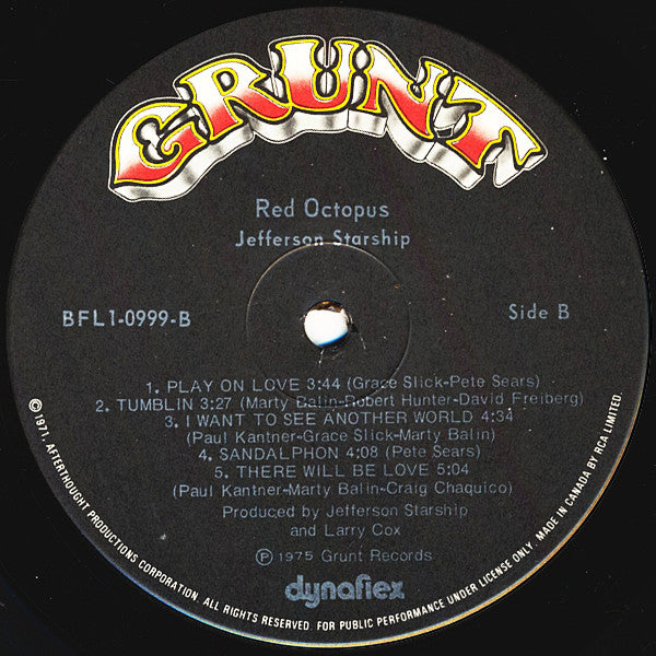 Jefferson Starship – Red Octopus (Used vinyl)