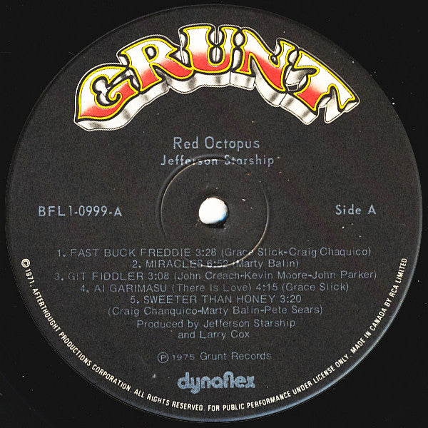 Jefferson Starship – Red Octopus (Used vinyl)