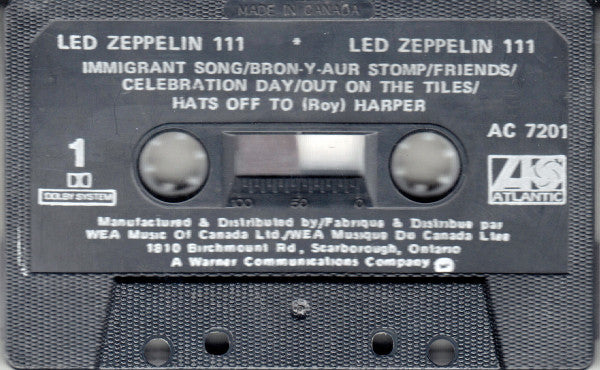 Led Zeppelin – Led Zeppelin III (Used cassette)