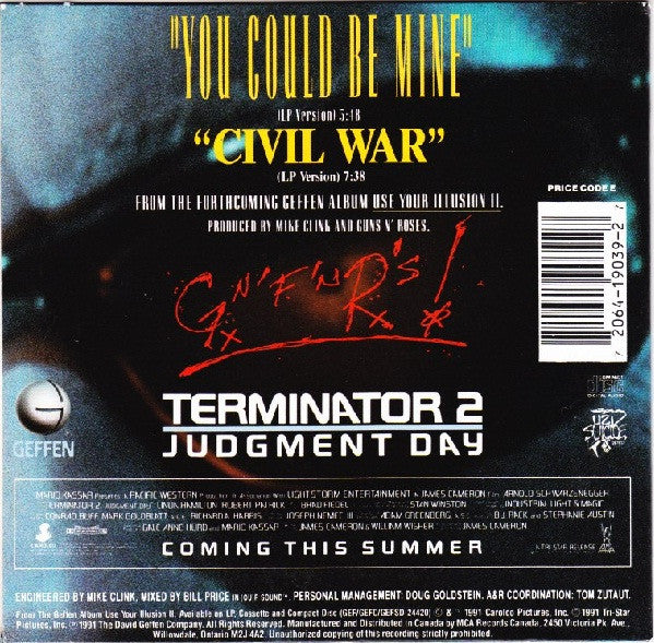 Guns N' Roses – You Could Be Mine (Used CD) (Terminator 2 soundtrack)