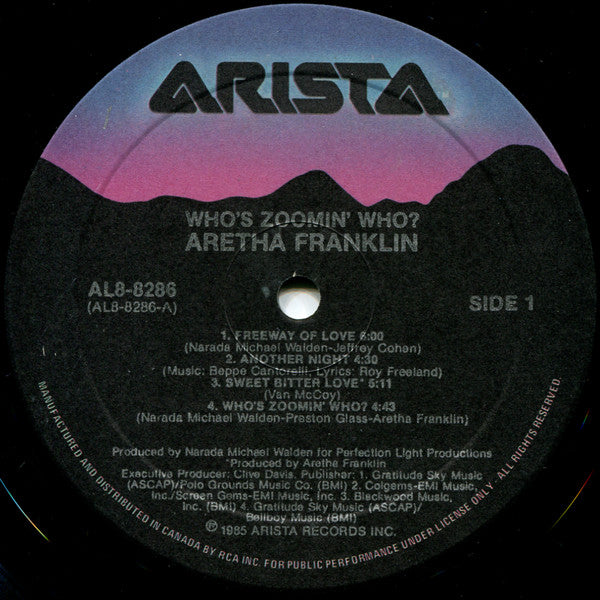 Aretha Franklin – Who's Zoomin' Who? (Used vinyl)
