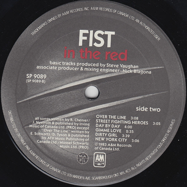 Fist – In The Red - Used vinyl