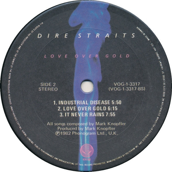 Dire Straits – Love Over Gold (Used vinyl)