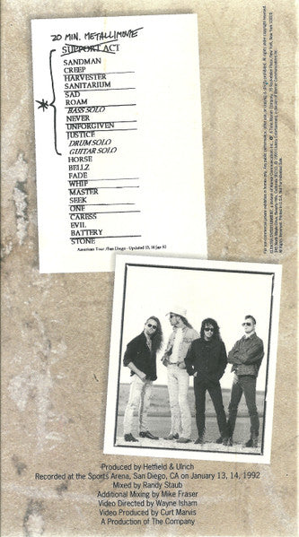 Metallica - Live shit binge & purge - San Diego 01 (Used vhs)