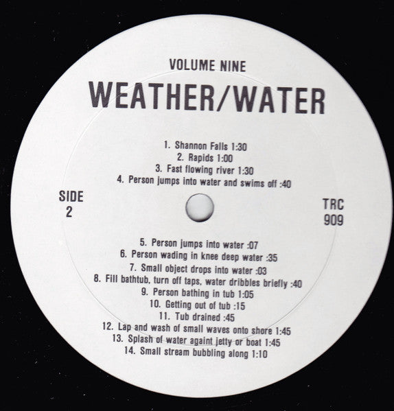 No Artist – Sound Effects Volume Nine – Weather/Water (Used vinyl)